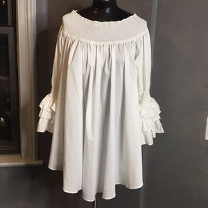 Off White off the shoulder oversized blouse